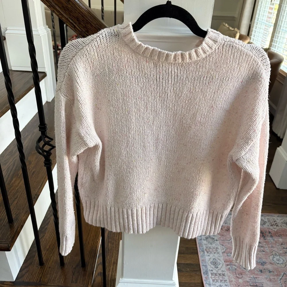 American Eagle Outfitters Blush Button-Up Sweater